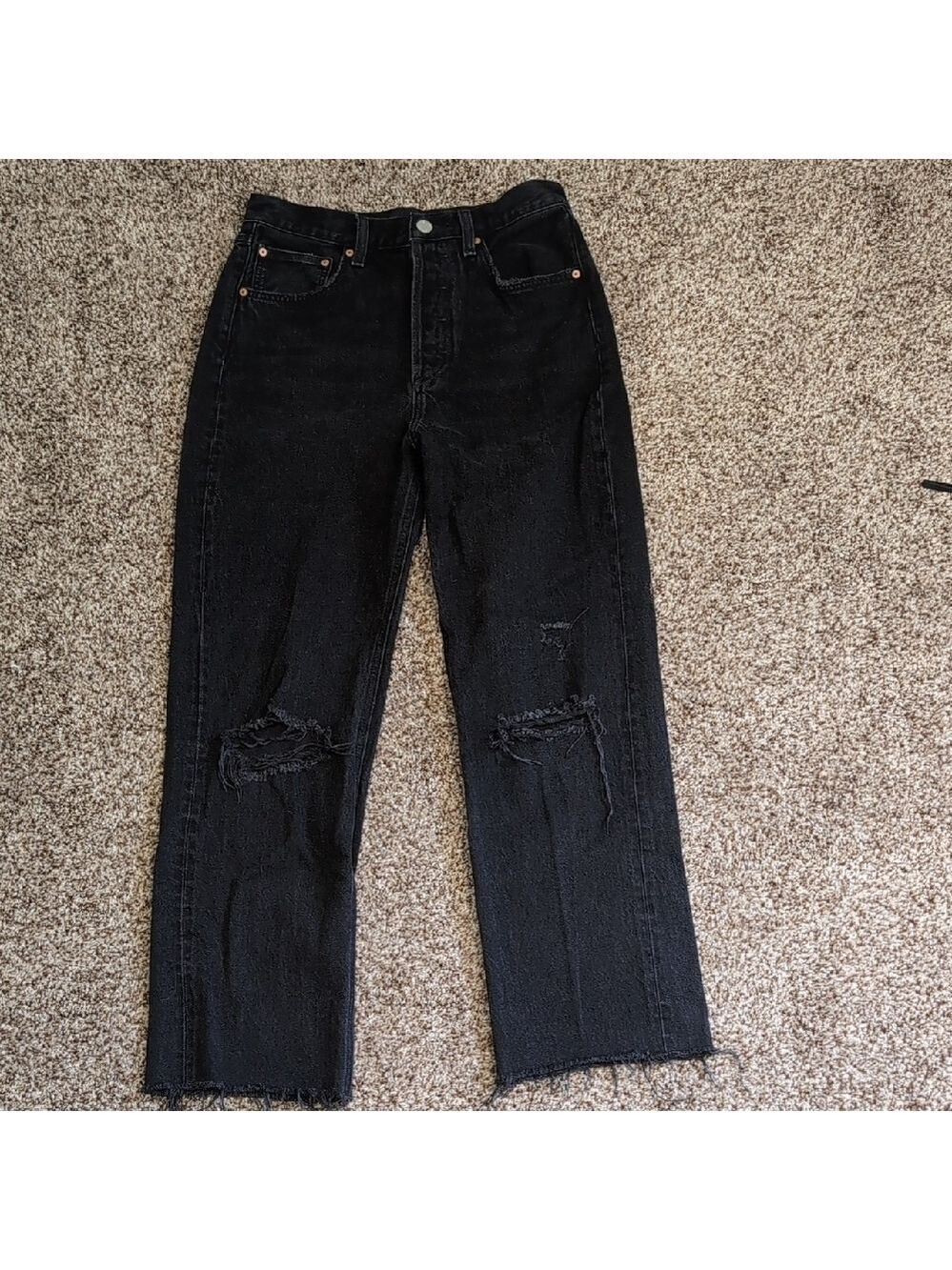 Denim Forum The Joni High Rise Loose Black Size 24